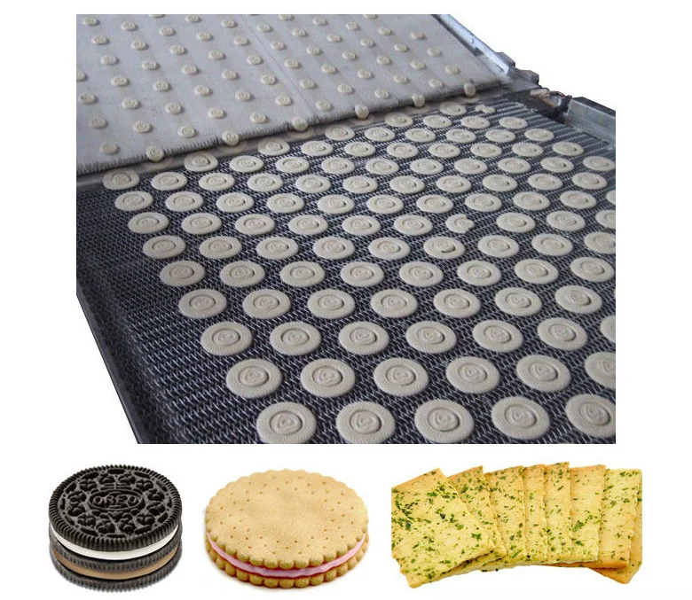 PLC control sandwich cookie production line oreo biscuit machinery