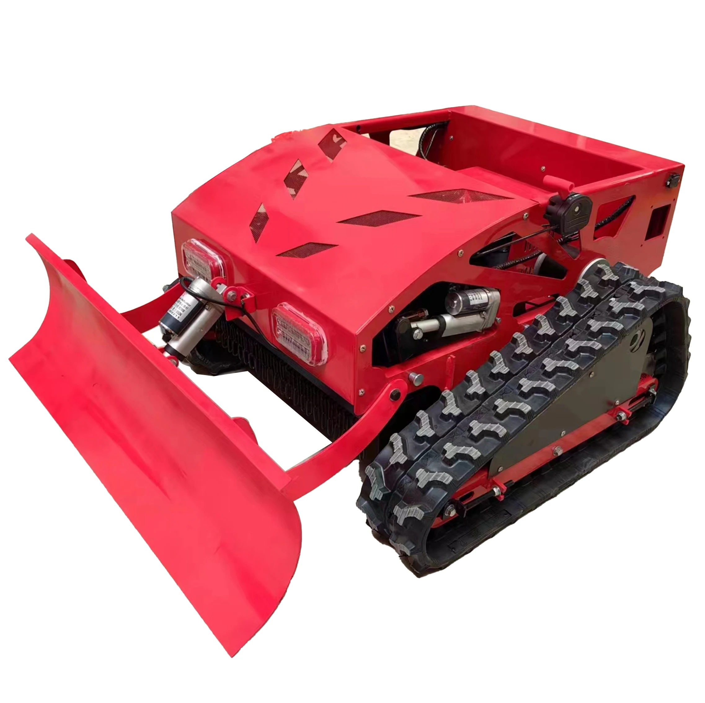 Combine Harvester Rotary Lawn Mower Track Electric Motor Remote Control Crawler Lawn Mower