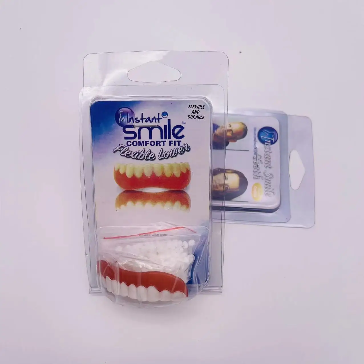 The 4 generation Silicone decorative denture paste for men and women with decorative braces for silicone teeth snapon smile