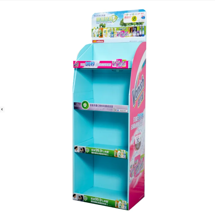 Light Duty Supermarket Shelves Store Shelf for Sale Display Rack Printing Advertising Cardboard Stand Christmas