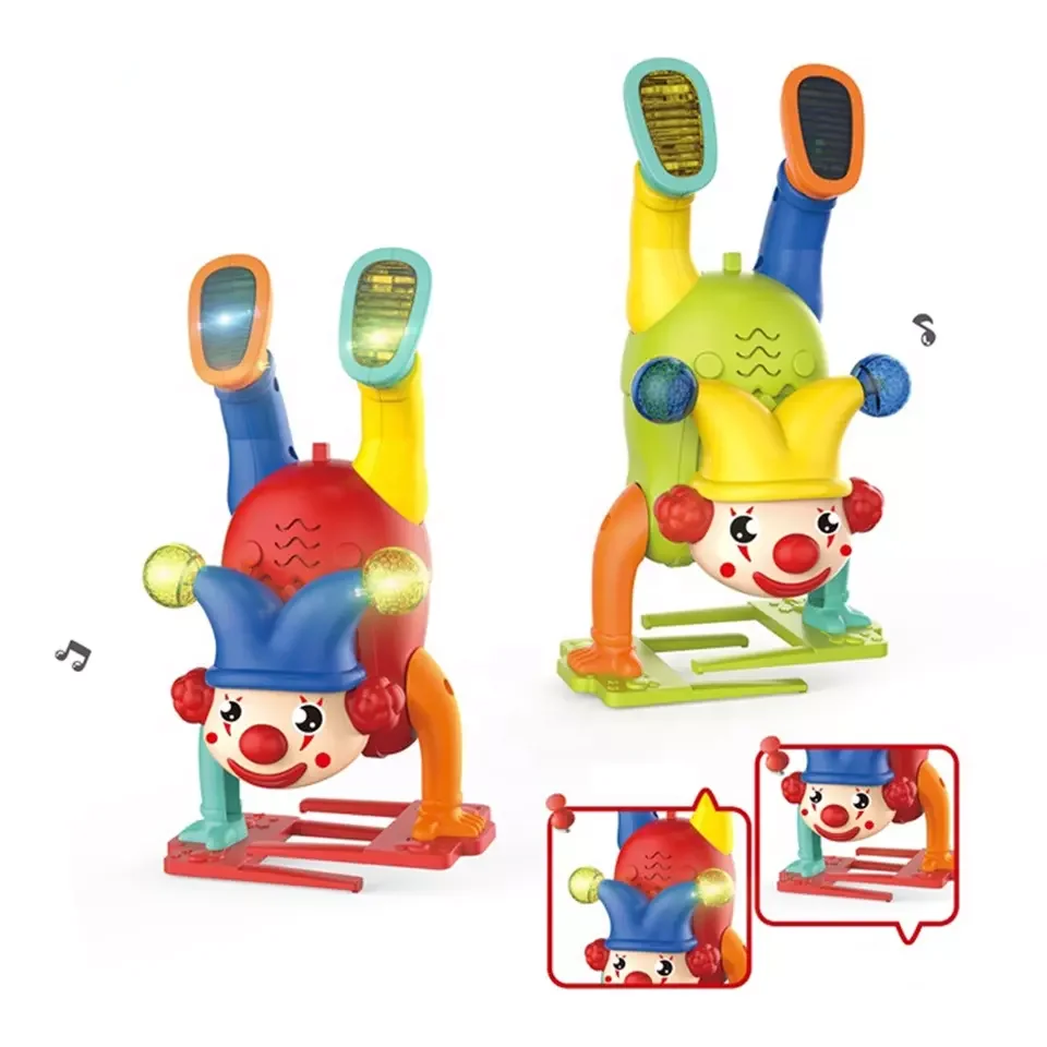 Wholesale Creative Kids Street Clown Walk Clockwork Toys Walking on Hands Carton Plastic Classic Wind up Toys