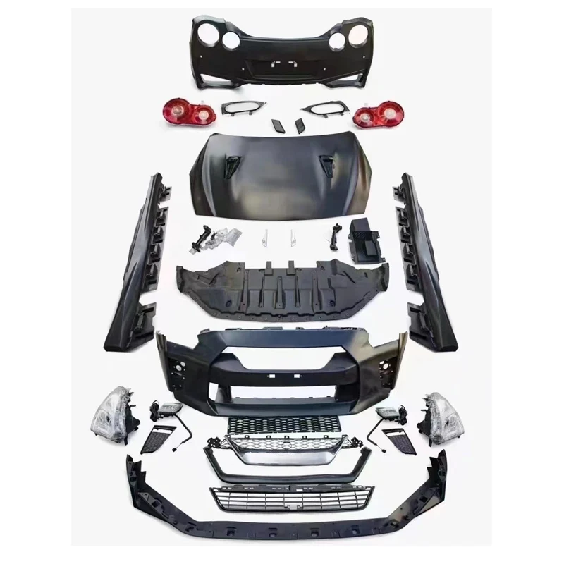 Suitable for GTR R35 2008-2016 Update 2017 Body kits Nismo style with Head Lights Fend Flare GTR Bumper Guard