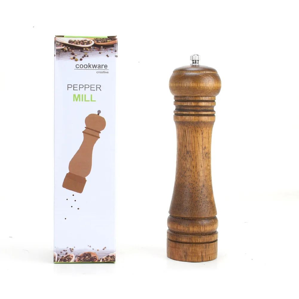 Salt and Pepper Grinder Set, Pepper Mill Kit Manual Wooden Rotor with Adjustable Coarseness, Tableware Gifts