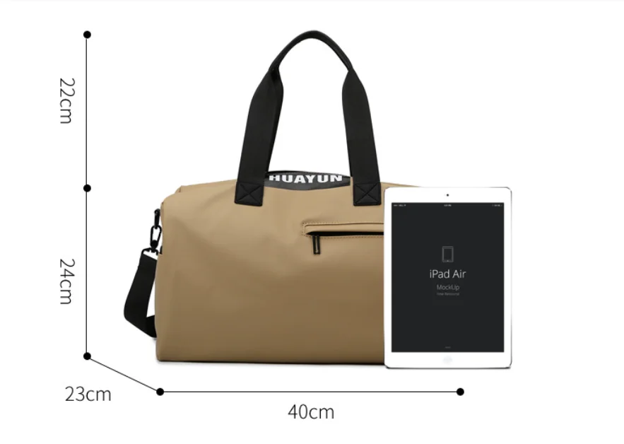 Handheld Reinforced Bag Shoulder Strap Hook Dry wet Separation Independent Shoe Compartment Sports Travel Bag