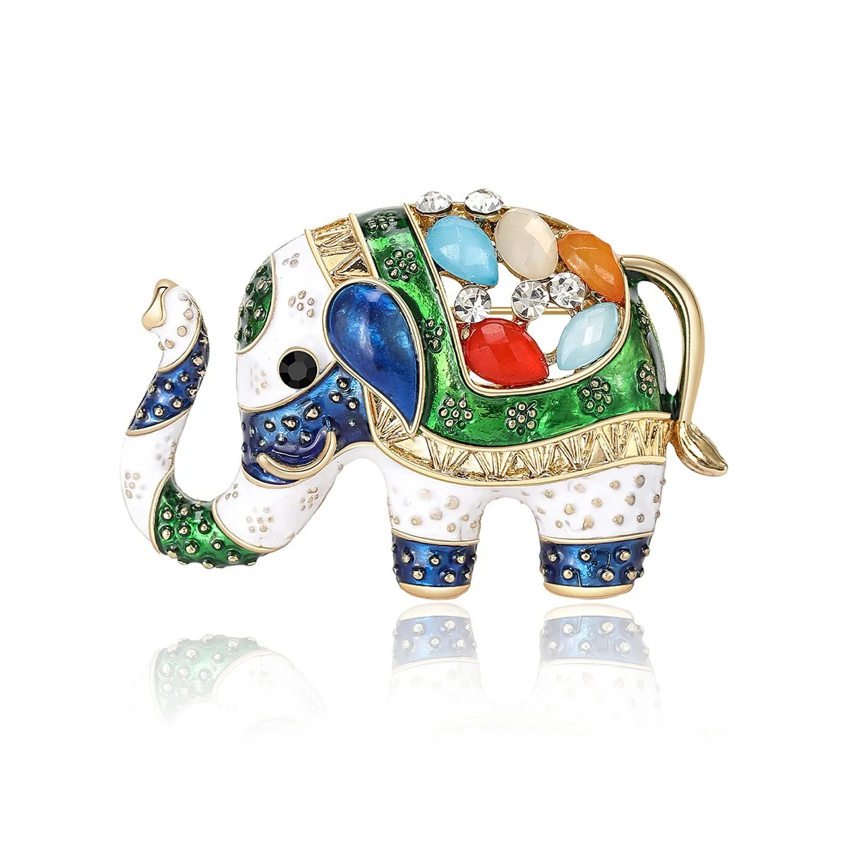 Wholesale Retro Animal Elephant Brooch Pins Rhinestone Brooch Funny Broaches For Men Women Clothing