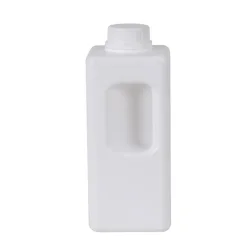 High quality wholesale square HDPE Yogurt milk plastic bottle 1L chemical bottle with handle