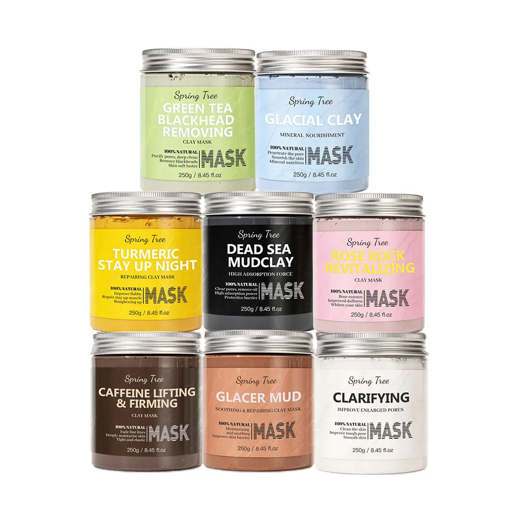 Deep Exfoliation Body Face Scrub Brighten Whitening Dead Sea Turmeric Green Tea Rose Mud Face Mask