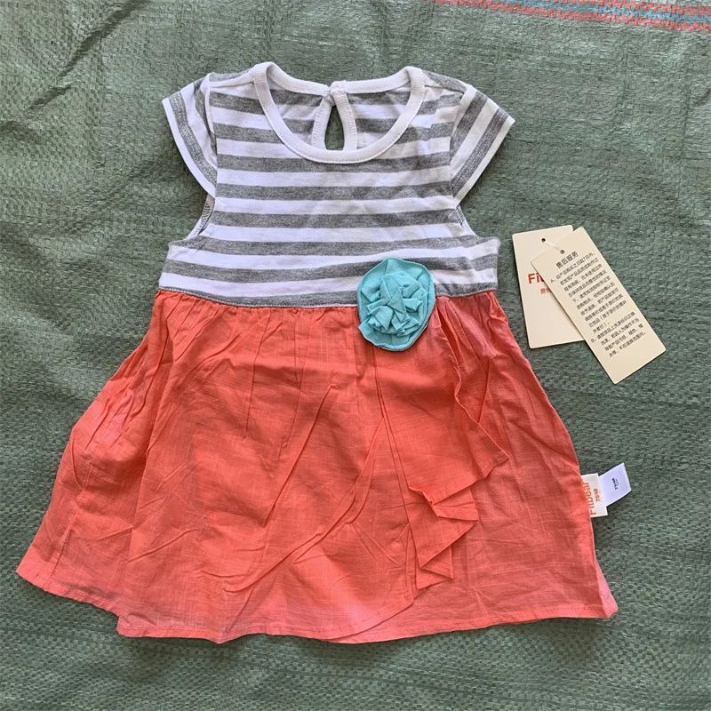 clearance sale cheap dress girls princess skirt cotton baby summer trend baby girl assorted dress overstock