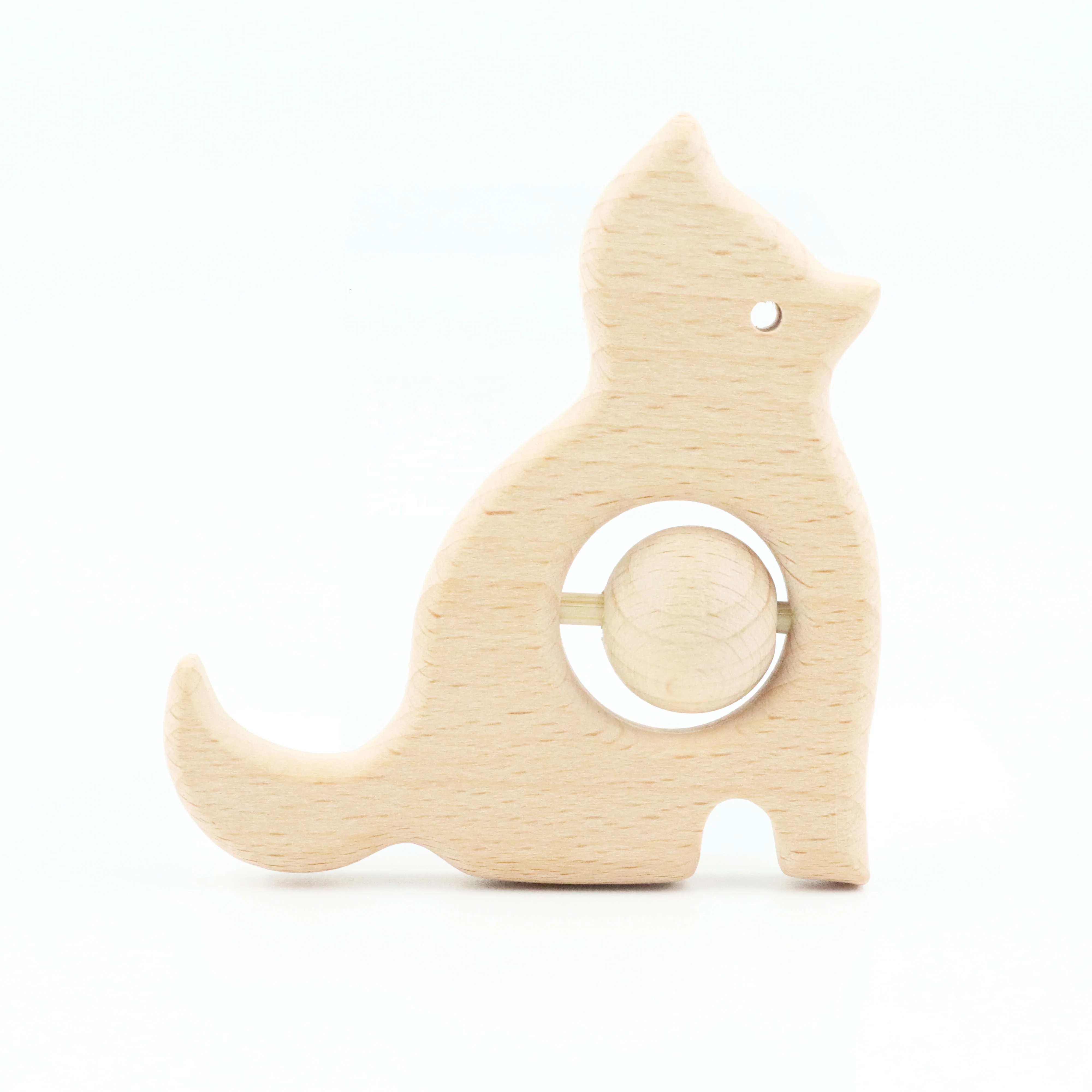 Милый сенсорные деревянный Прорезыватель для зубов при прорезывании зубов игрушечных колец