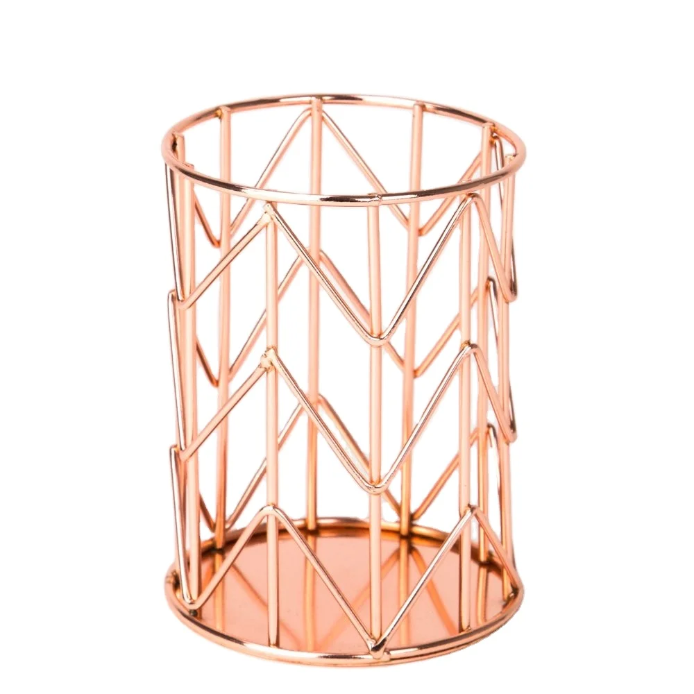 ELITE EL600007 2018 New Design Office Wire Pencil Cup Copper