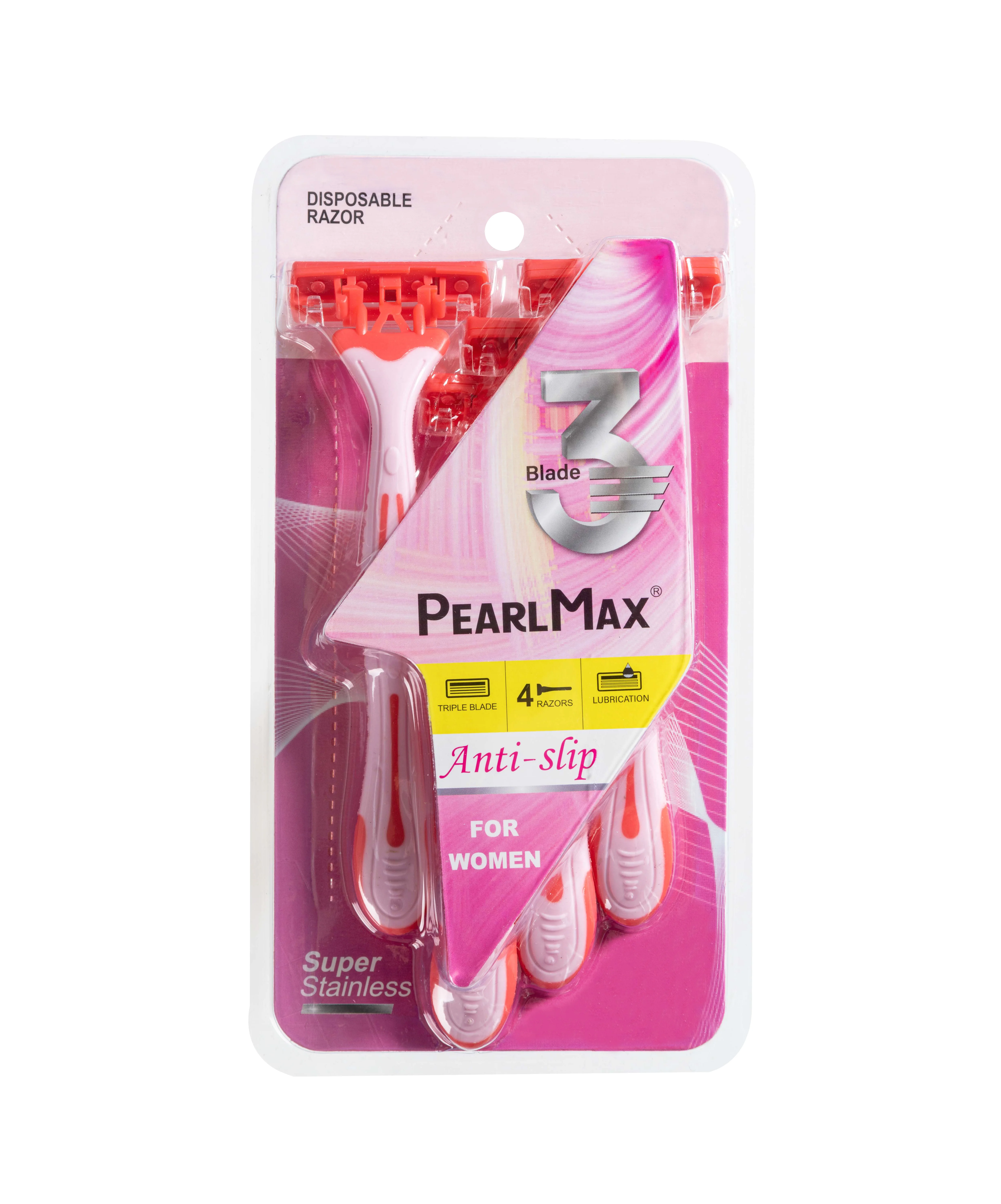 PearlMax нержавеющая сталь Безопасная бритва 3 лезвия безопасная гостиничная