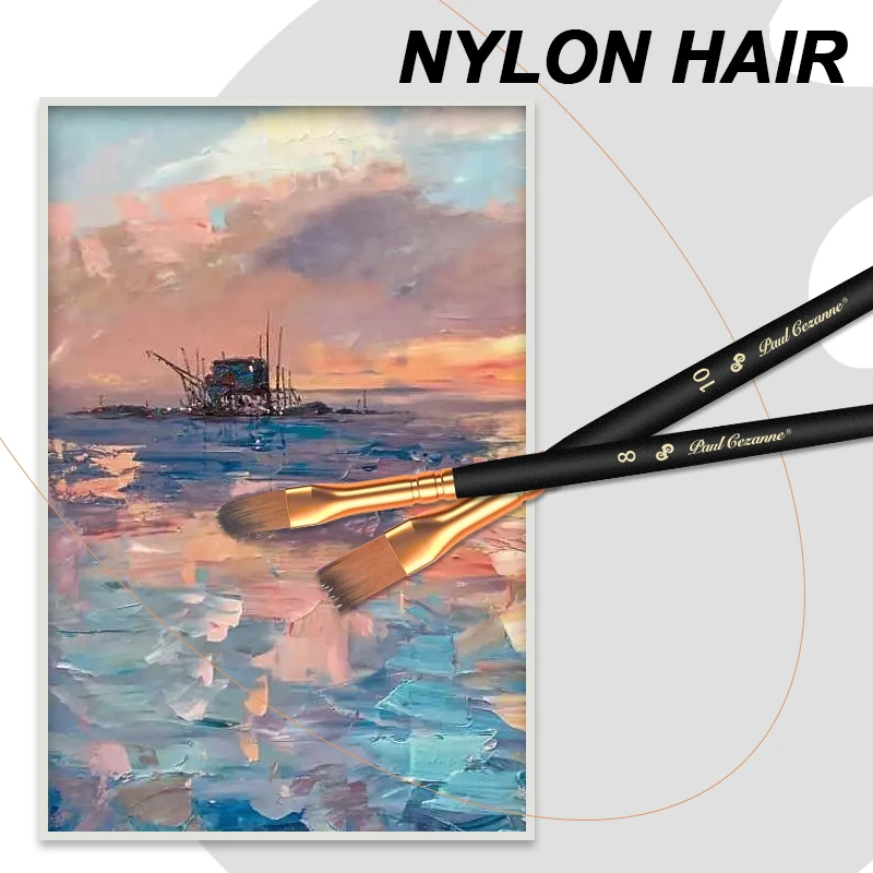 6 шт масло набор кистей в черном деревянном корпусе полюс Кисть оптовая продажа с фабрики Кисти Набор для нейл Арта, набор