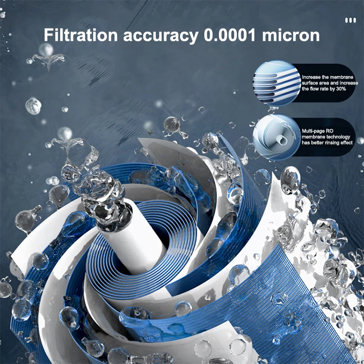 Oem Home Office Desktop Under Sink Tankless 3 Stage 600Gpd Ro Reverse Osmosis Water Purifier System Water Filter Machine