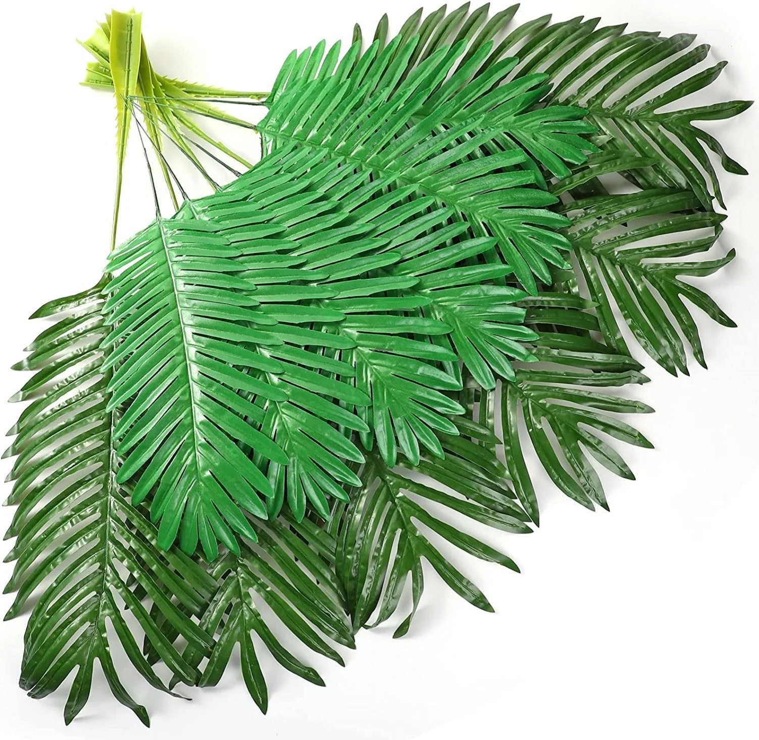 High quality green leaves home wedding decor wholesale leaves natural artificial palm tree leaf