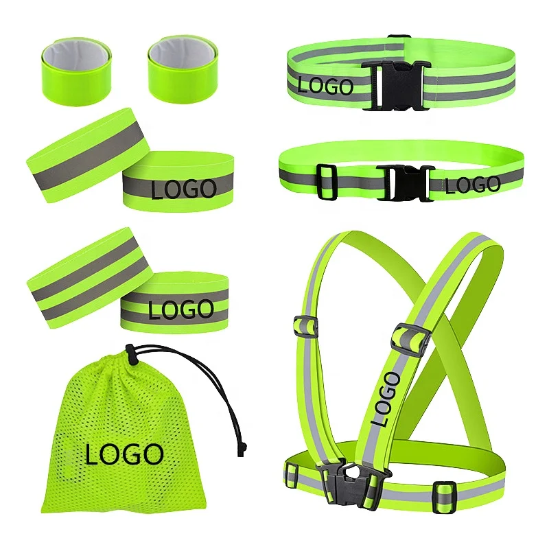 High Visibility Adjustable Safety Belt Reflective Sash Vest