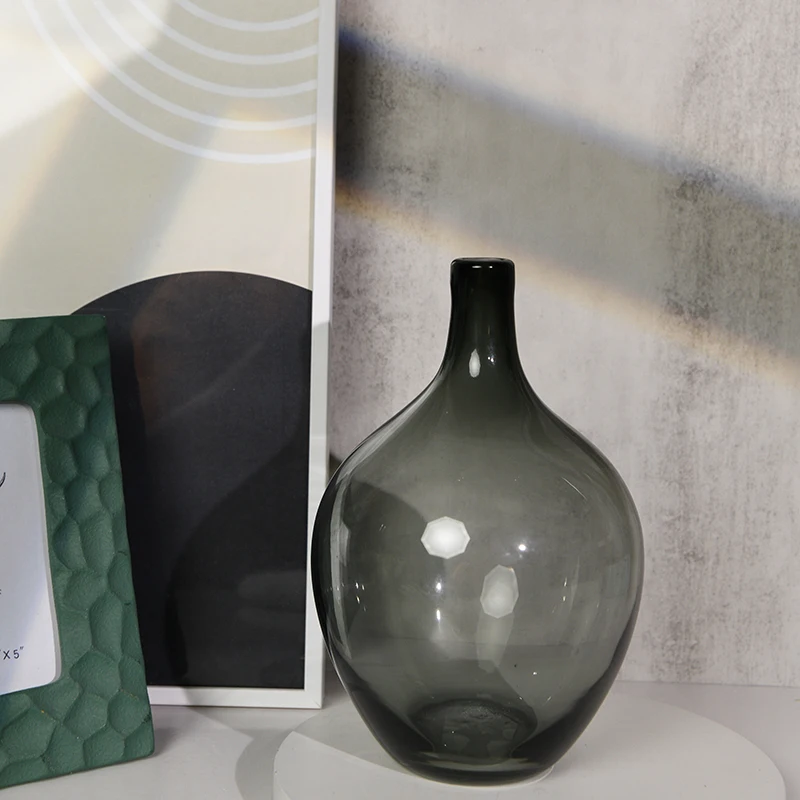 Aspire Home Decoration New design Modern Decorative  Transparent art glass vase