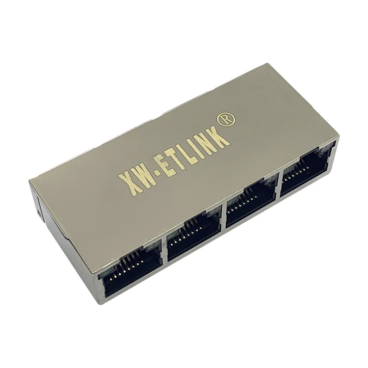 
Shielded Modular Jack 8P8C Ethernet Socket RJ45 Connector With 90 Degree 