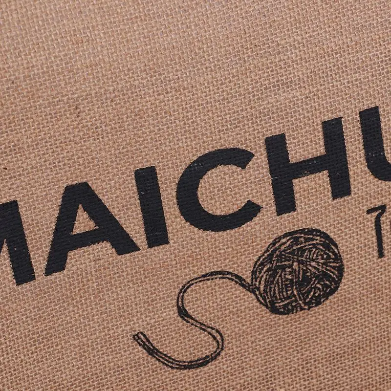 Manufacturer Wholesale Custom Printed Logo Eco Reusable Burlap Handbag Shopping Jute Tote Bag