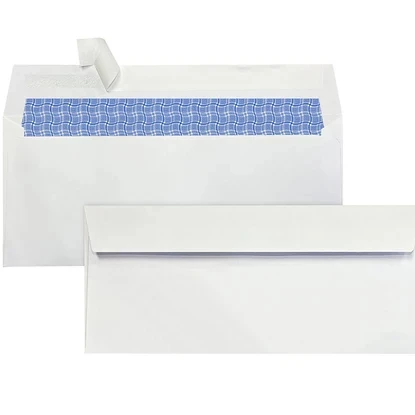 No Window Size 4-1/8 X 9-1/2 Inches White envelopes seal self adhesive paper env envelope.