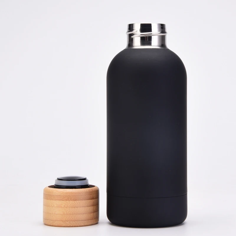 2023 New Design Stainless Steel Bamboo Lid Thermal Bottles Outdoor Sports Picnic Fitness Thermal Water Bottle