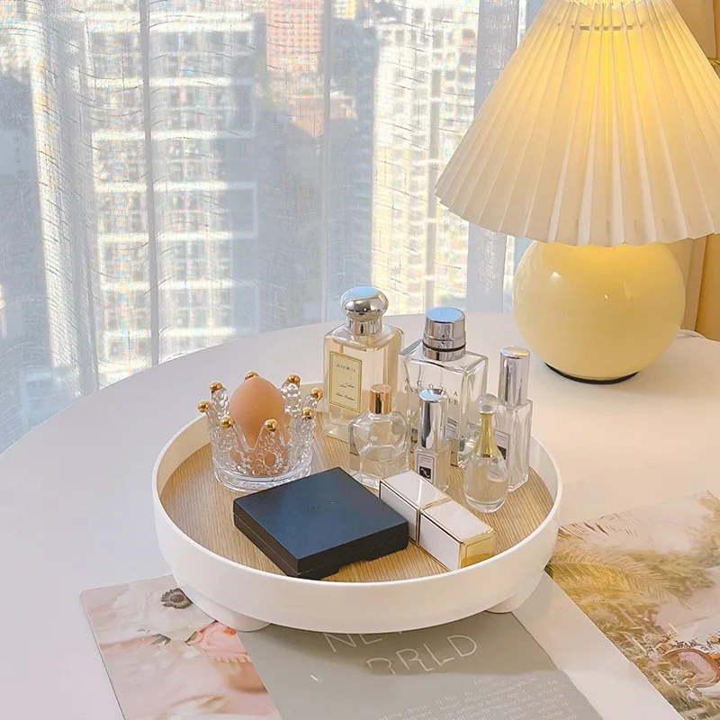 Wholesale White Hotel Home Restaurant Bathroom Washing Products Storage Restaurant Cosmetics Organizer Serving Trays