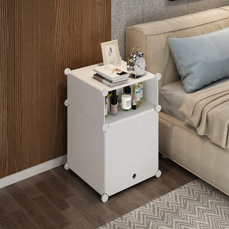 DIY Great Looks Color Durable and very Handy Plastic Bedside Table