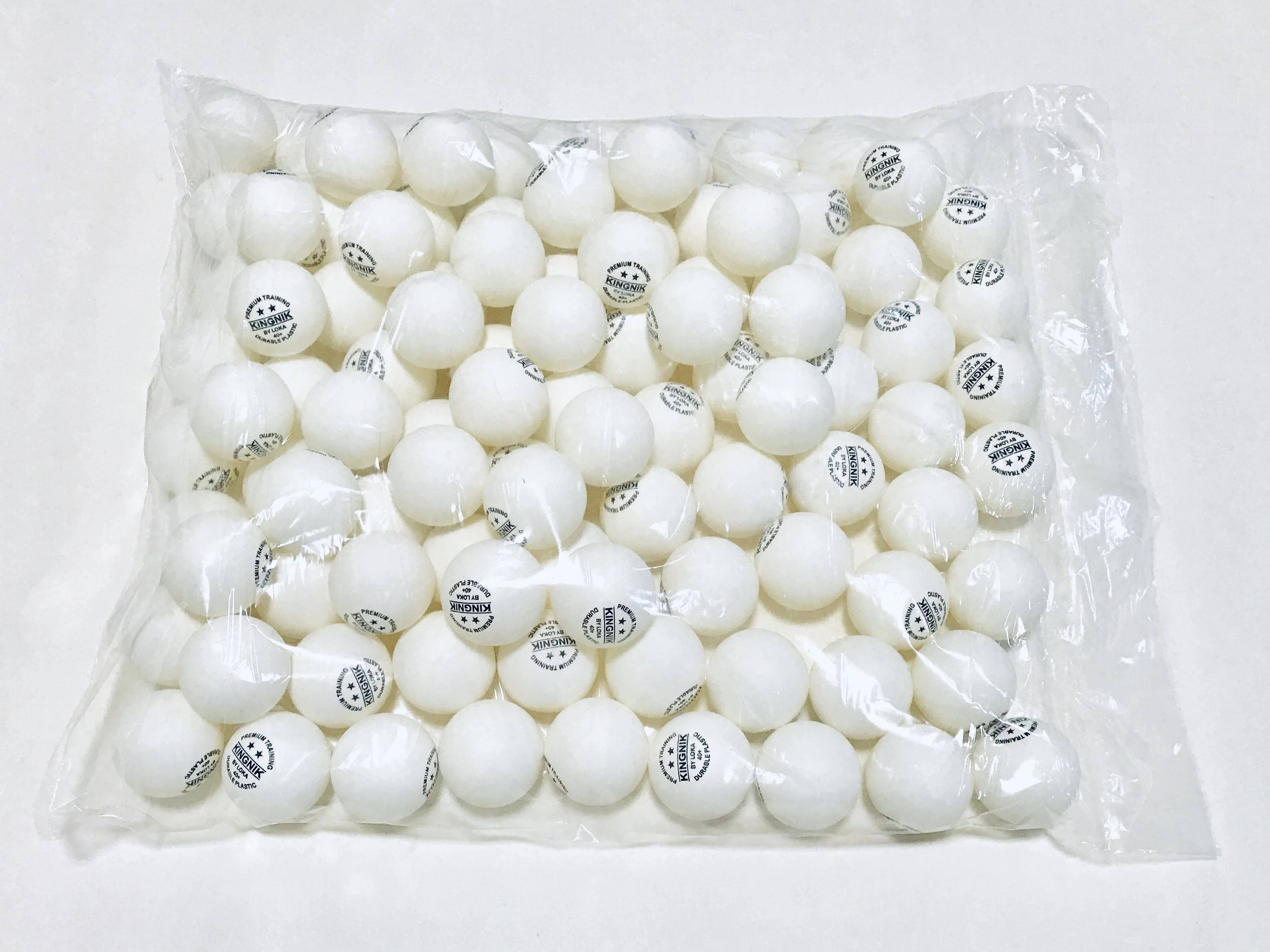
French version KINGNIK 2star premium training 40+ white plastic table tennis ball (Real high quality ) 