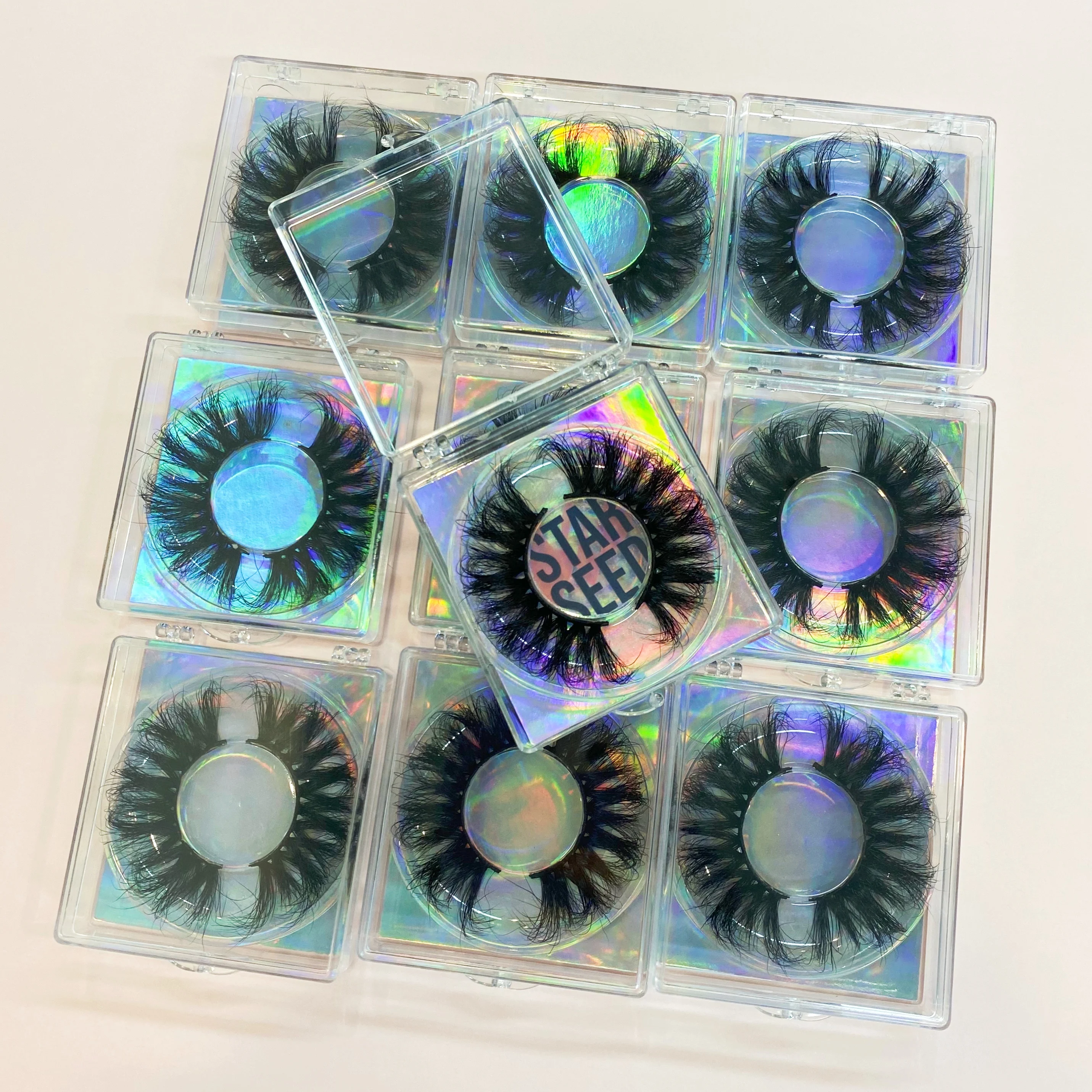  FREE SAMPLE 25mm Mink Eyelash With Custom Logo Case 3d Real Lashes Wholesale