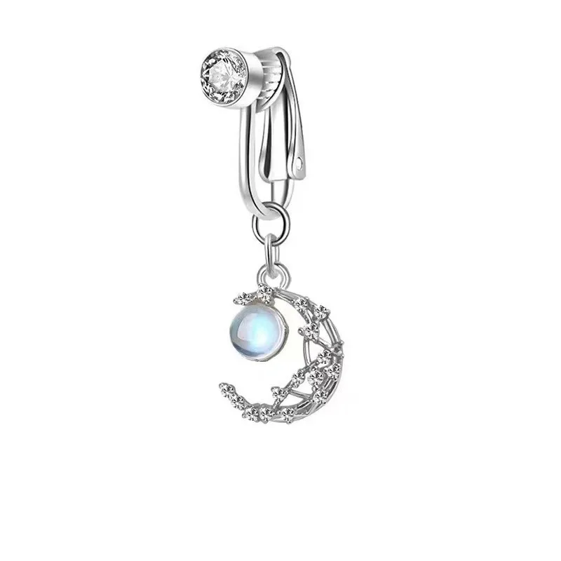 Wholesale Trendy Fashion Zircon Navel Ring Silver Gold Stainless Steel Belly Button Ring Butterfly Navel Body Piercing Jewelry