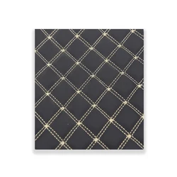 Free Sample Fashion Car Interior Embroidery Quilted Synthetic Leather With Foam for Sofa Car Seat Covering