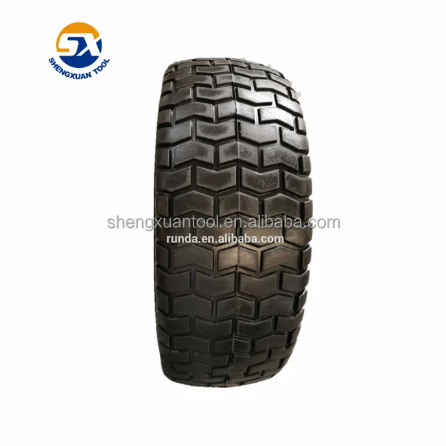 Hot sale Solid PU Polyurethane Foam Flat Free PU Wheels and Tires for lawn and garden tool carts