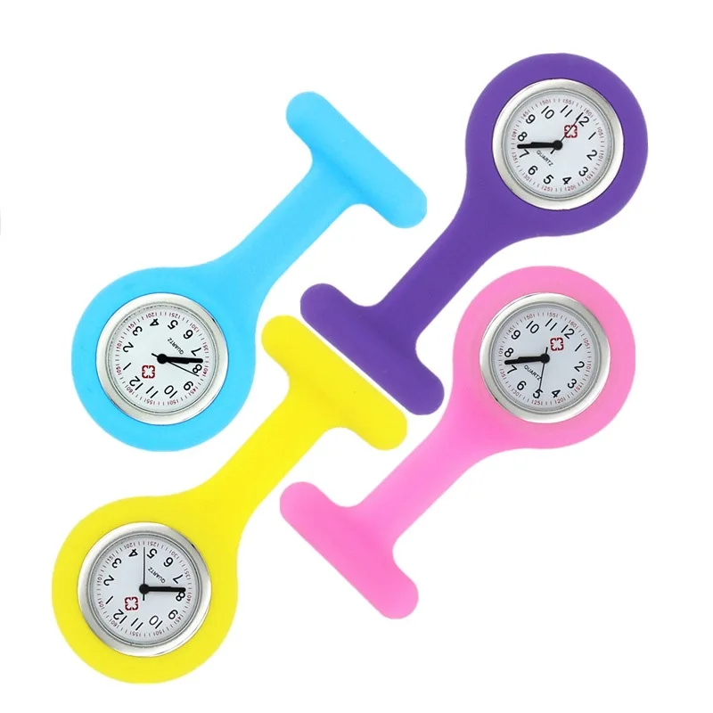 Fashion Classic Women Ladies Doctor Watch Nurse Silicone FOB Pocket Watches Hospital Medical Brooch Pins Clock Gift Watches