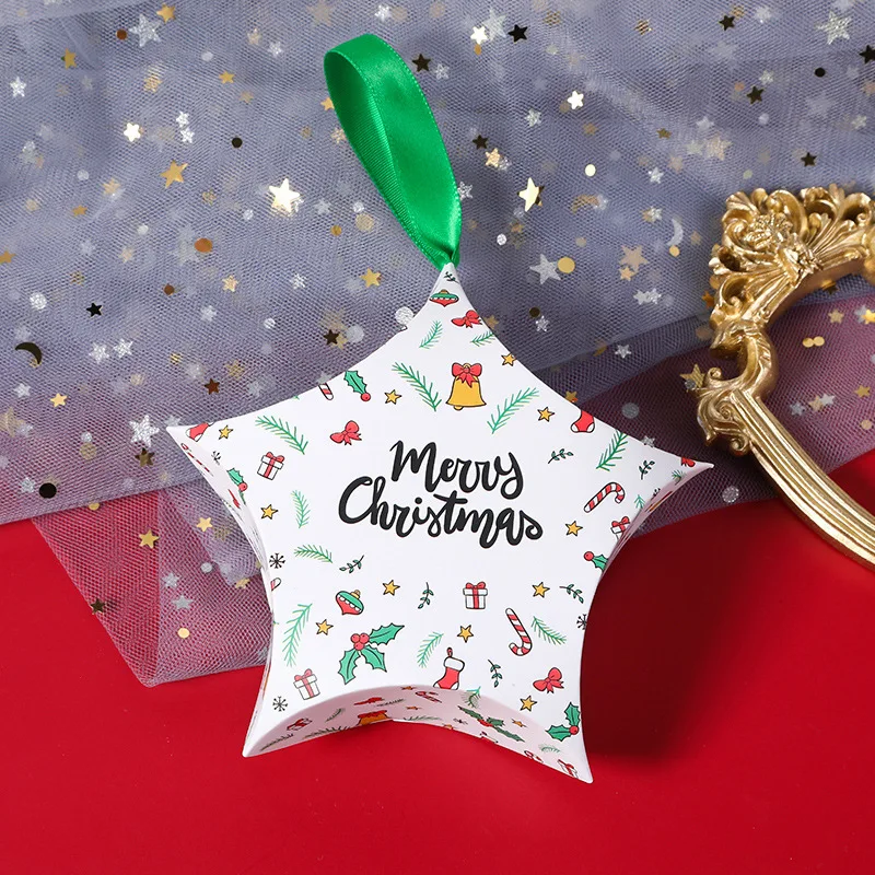 Five-Pointed Star Shaped Paper Packaging Boxes Christmas Candy Chocolate Box For Party Decoration Box