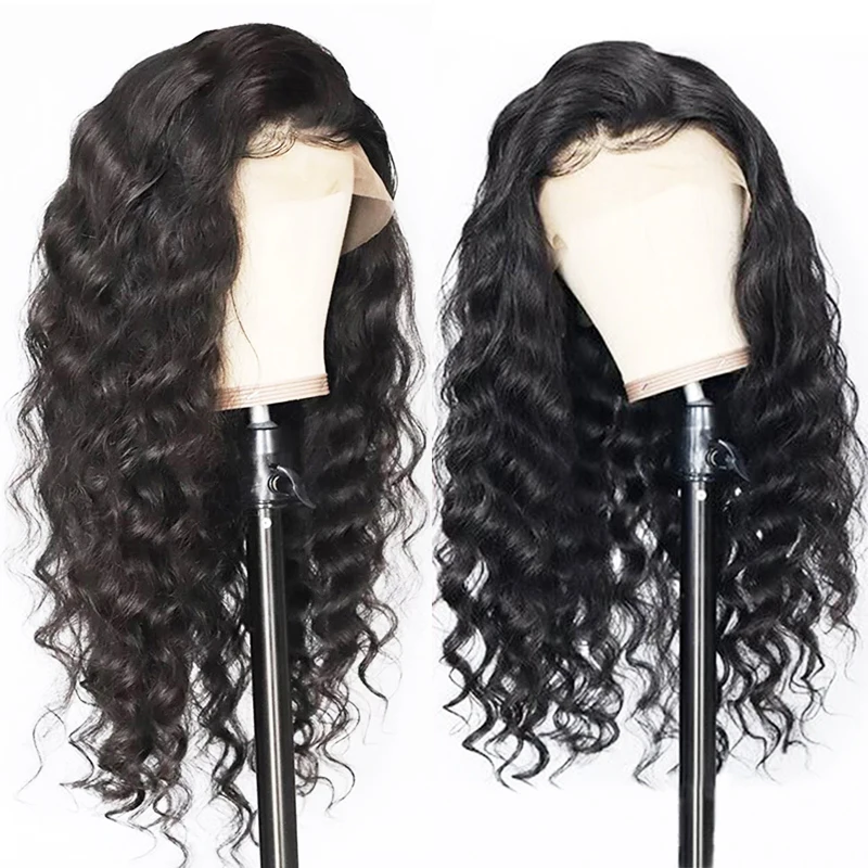 
Натуральные индийские волосы с выравненной кутикулой, необработанные волосы, фронтальный парик, свободная глубокая волна для черных женщин, человеческие волосы, фронтальные парики на шнуровке 