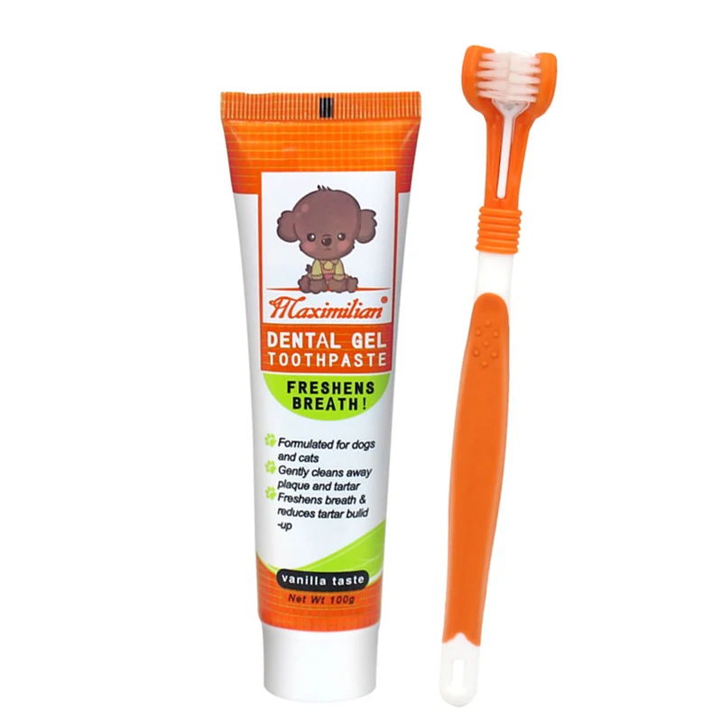 Wholesale Pet Cleaning ToothBrushs Dog Tooth Brush Stick oothpaste Dog ToothBrush