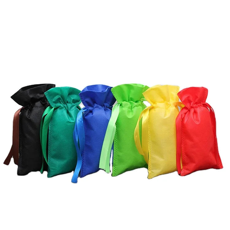 Оптовая продажа, миниатюрная сумка из нетканого материала высокого качества на шнурке, маленькая сумка