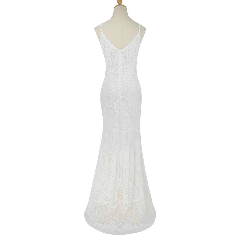 2021 Hot sale Customized Long Appliqued Lace Spandex Sleeveless Mermaid Bridesmaid Dresses