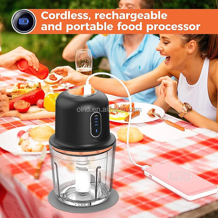 Hot selling mini rechargeable baby food blender kitchen chopper customized baby food maker processor 600ml mini food chopper