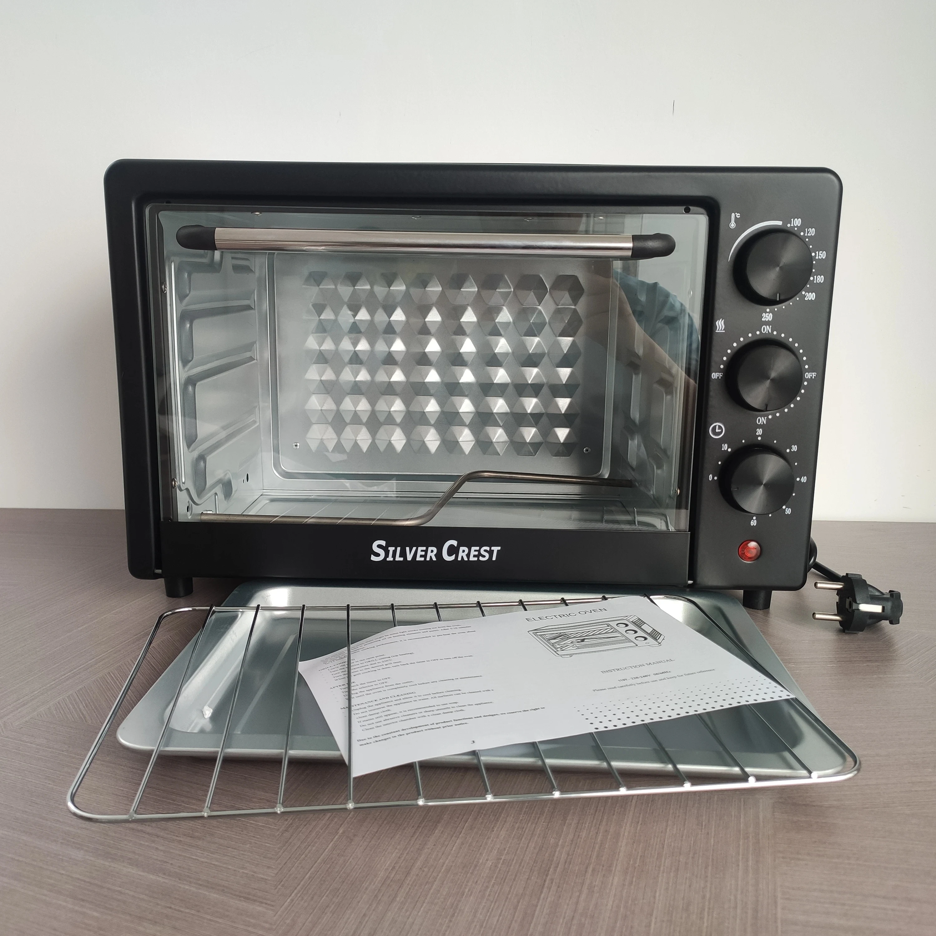 hot selling 25L timing multi purpose electrical oven micro weave baking oven smokeless fast heating tabletop electric oven