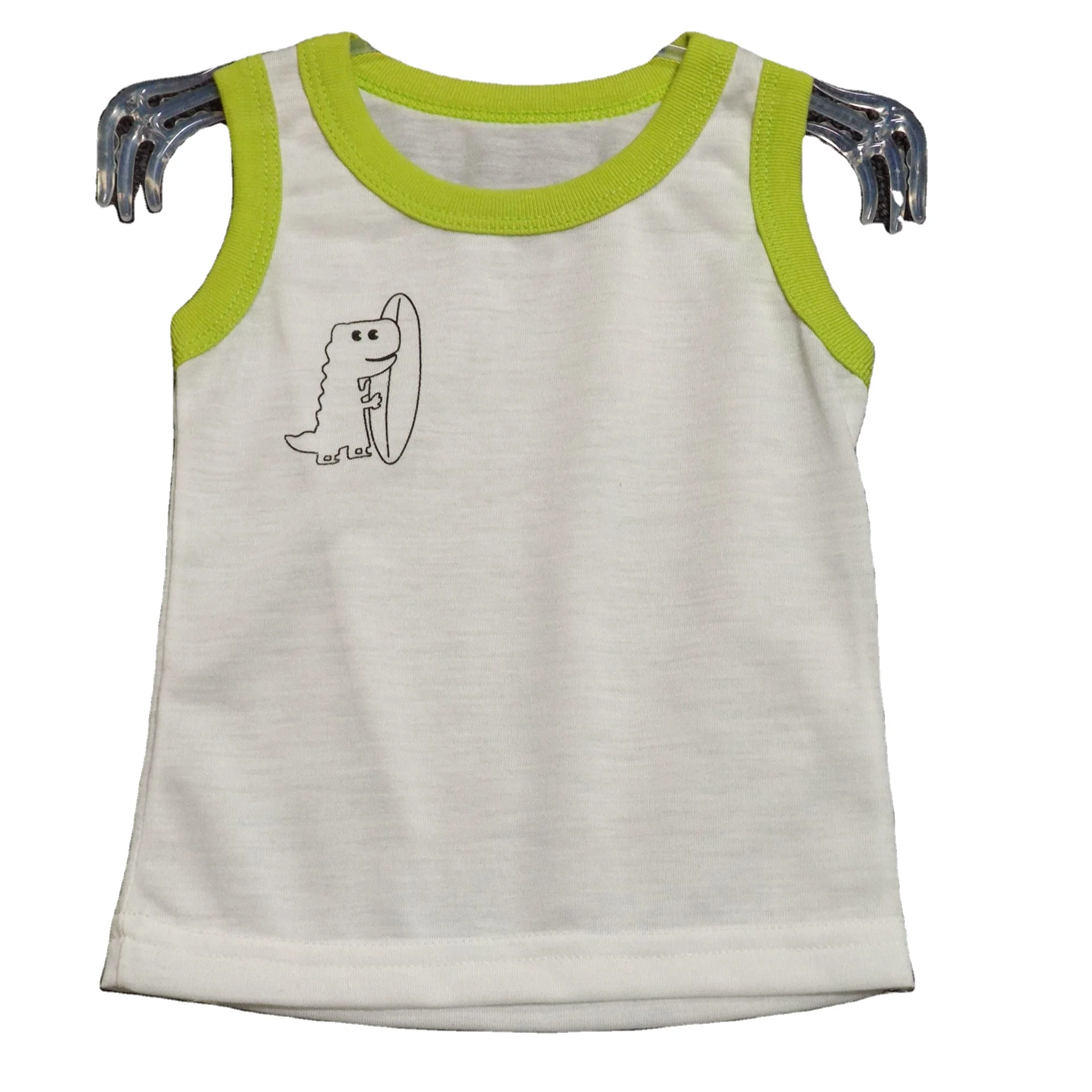 
Accept custom LOGO 100% cotton baby boy vest 