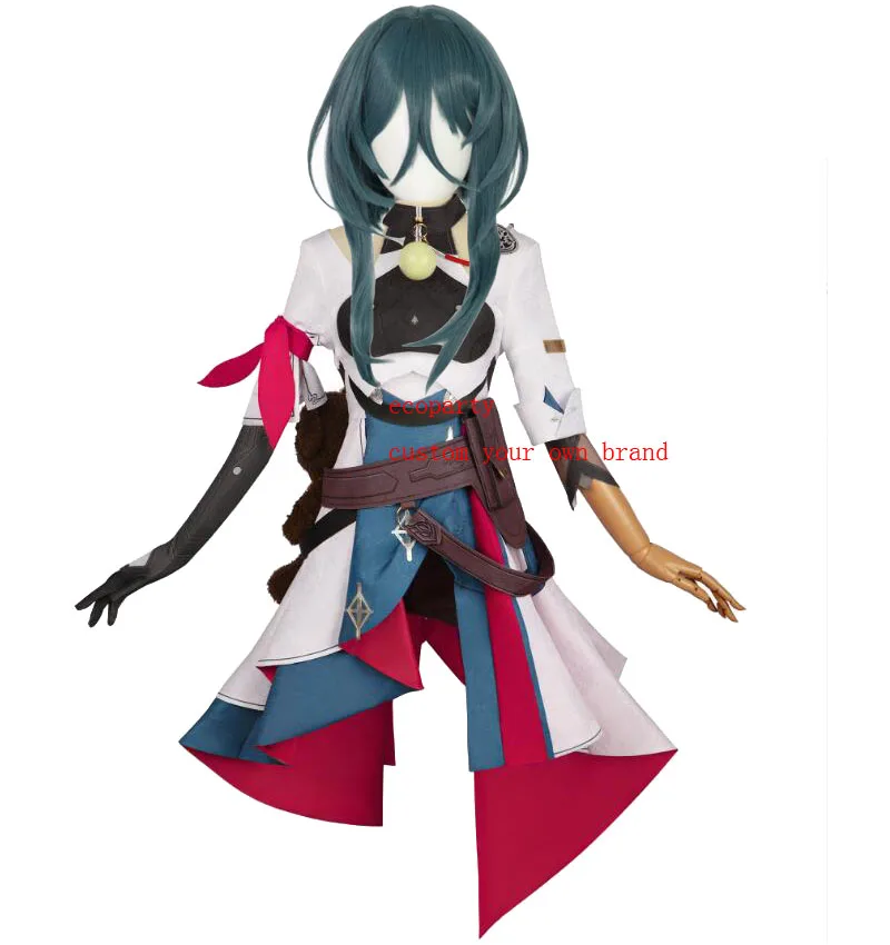 ecoparty Natasha Cosplay Costume Wig Game Honkai: Star Rail Cosplay Natasha Fullset Female Halloween Carnival Cos Party Suits