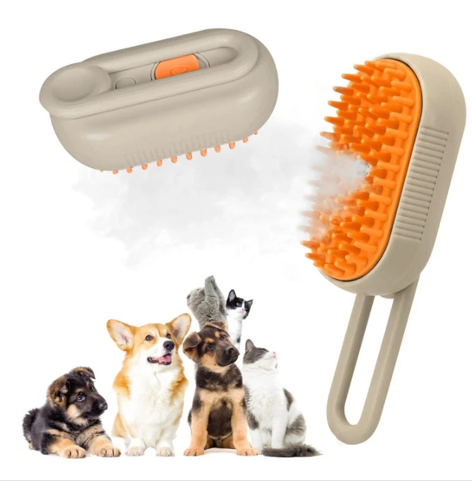 3 In1 Cat Steam Steamy Brush Dogs And Cats Massage Comb Self Cleaning Steam Cat Brush With Liquid Inlet For Massage
