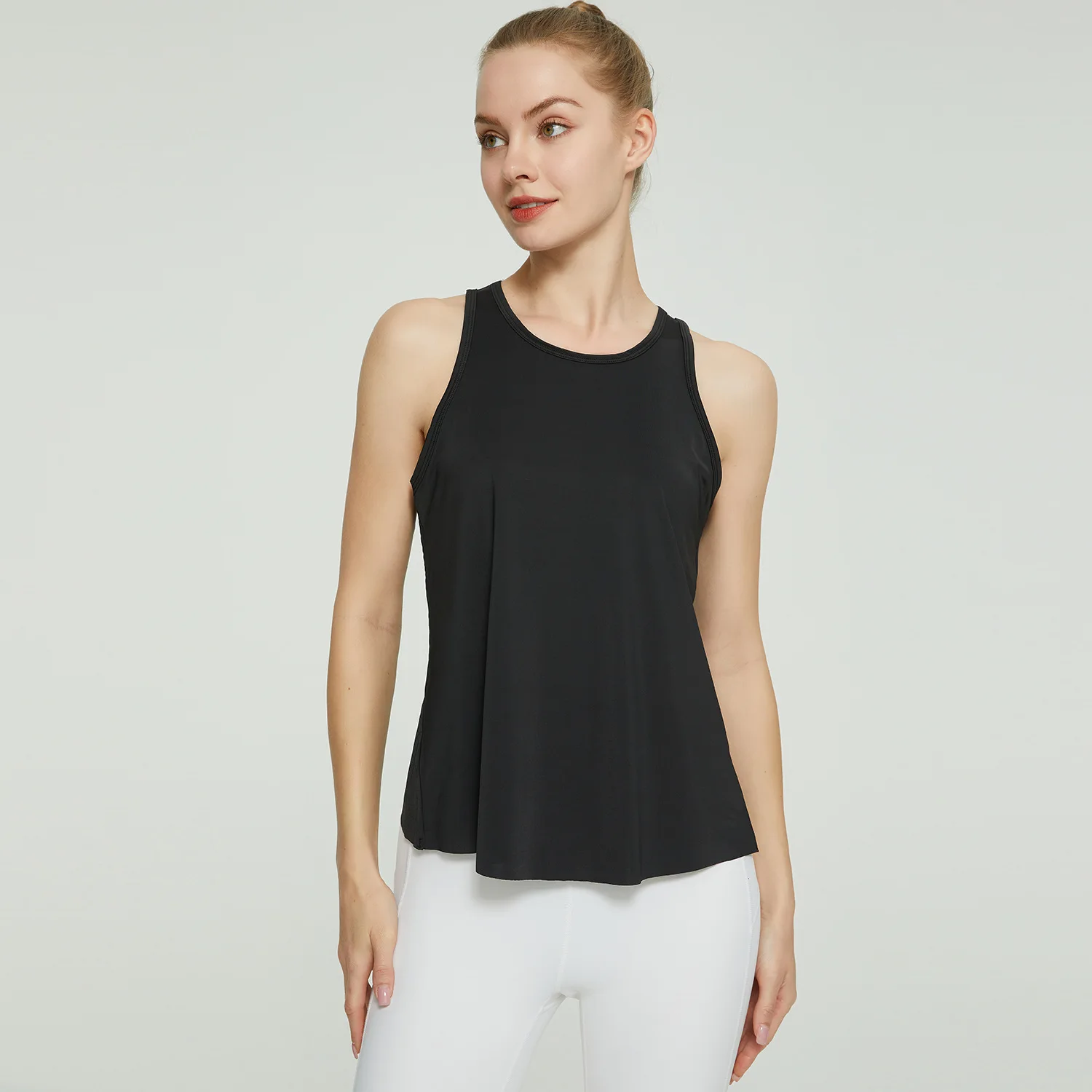 Hot selling Lulu with the same design yoga wear women sports short sleeveless shirt