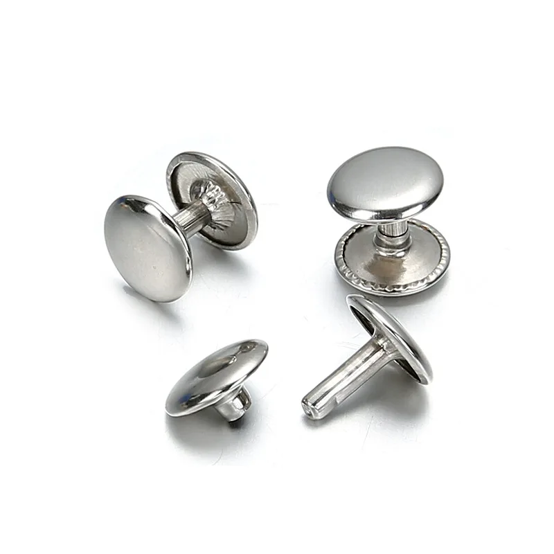 Popular copper stainless steel belt box accessories double - sided round head rivets