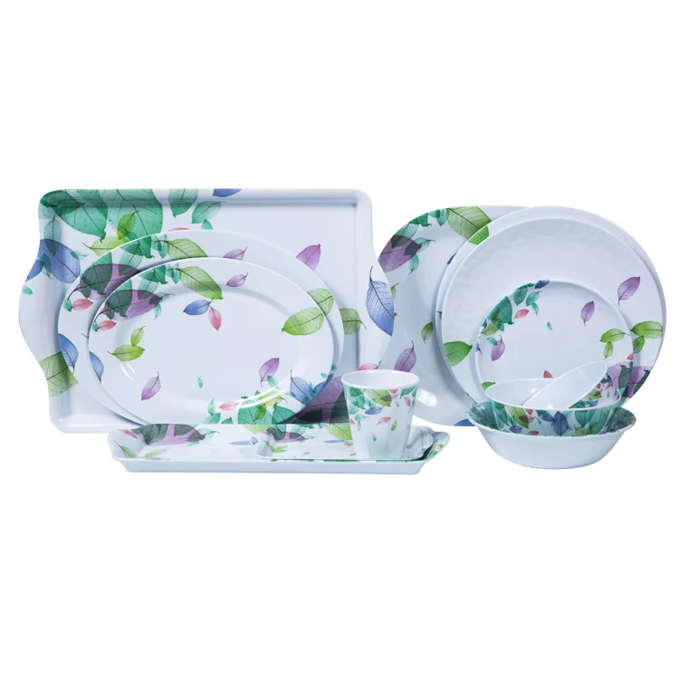Set vaisselle dinnerware custom plastic dinar set 52 picec, 13pcs set home hotel fujian quanzhou melamine tableware