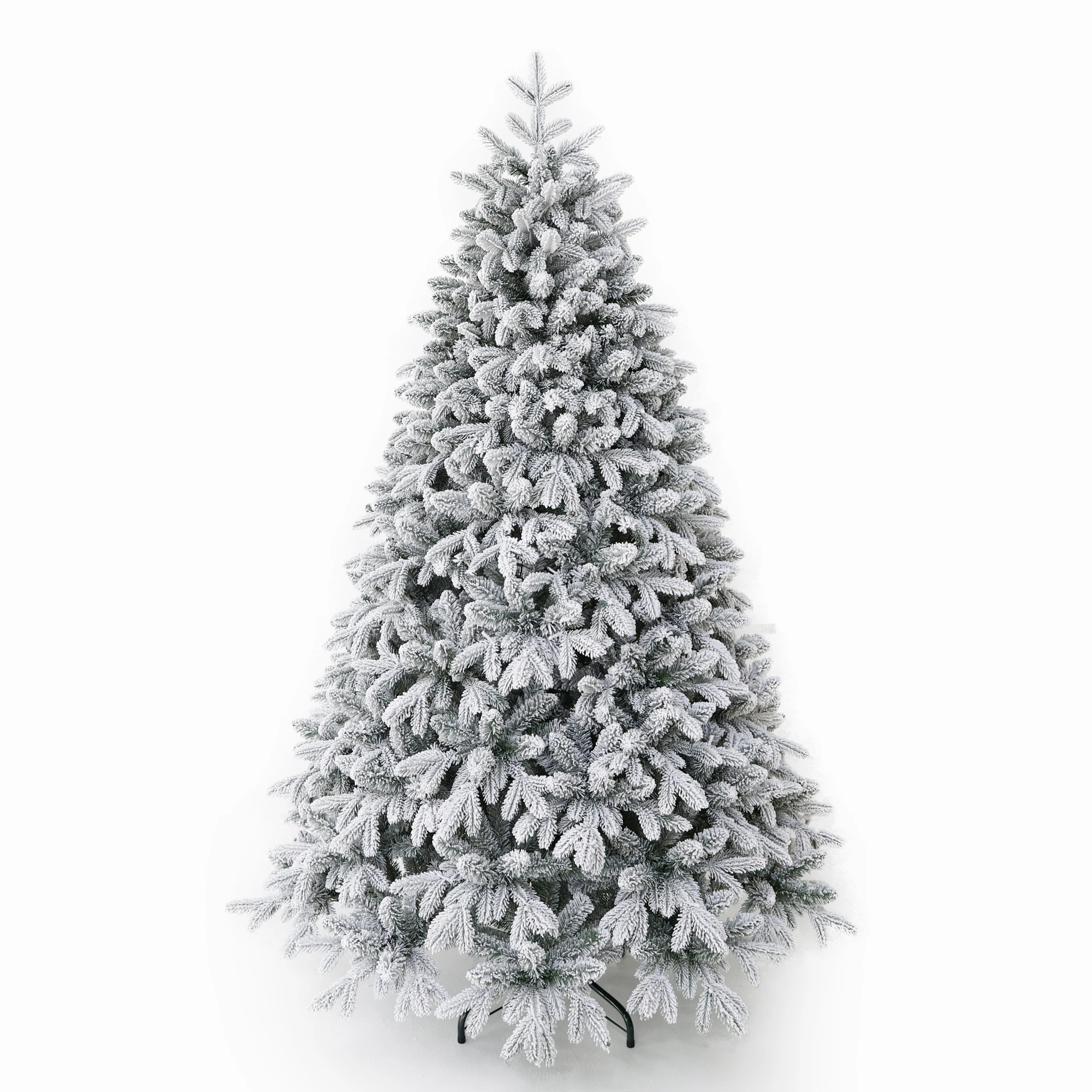 Новая зимняя Флокированная новогодняя елка высокого качества с предварительной подсветкой