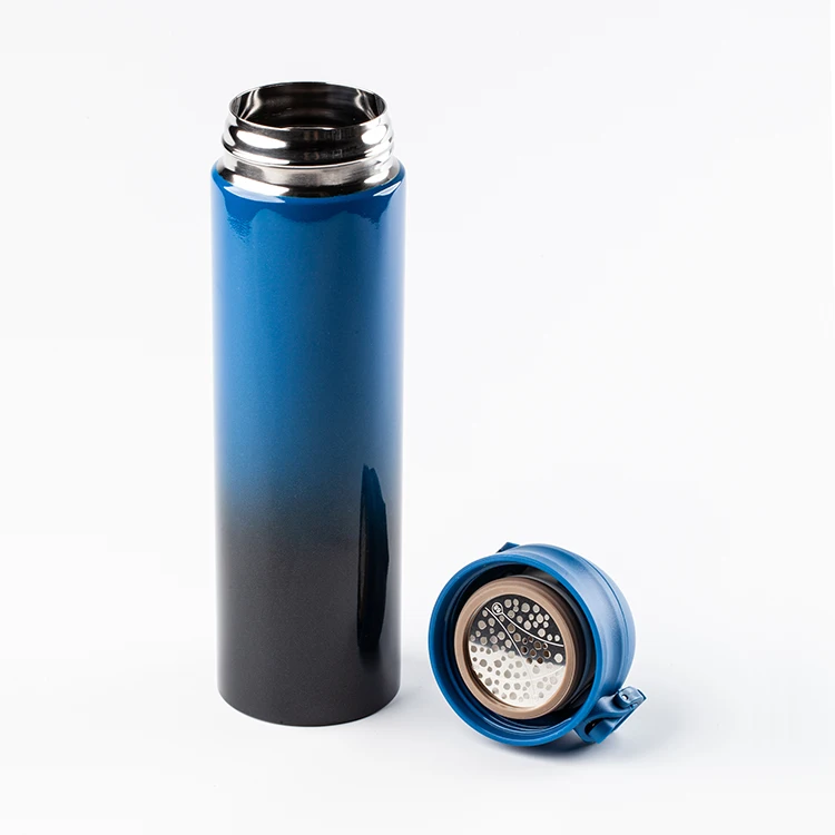 Bounce Lid Different Design Stainless Steel Sports Bottle Outdoor Straight Thermal Water Bottle with Tea Infuser