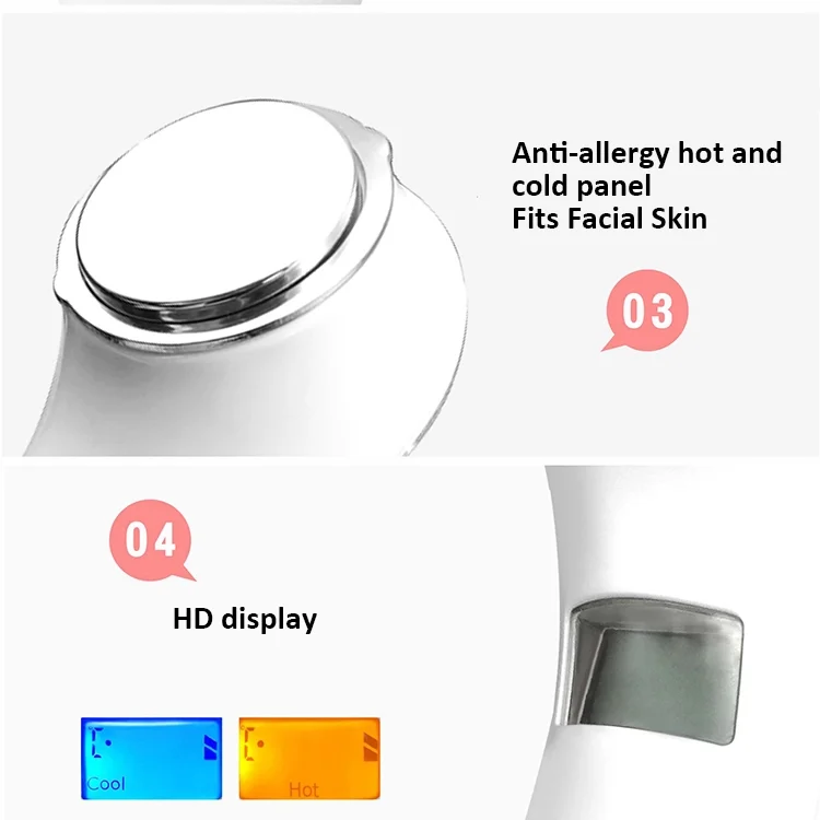 KMD Beauty Products Handheld Hot Cold Facial Hammer Multifunctional Wrinkle Removal Skin Care Ice Cooling Facial Massager