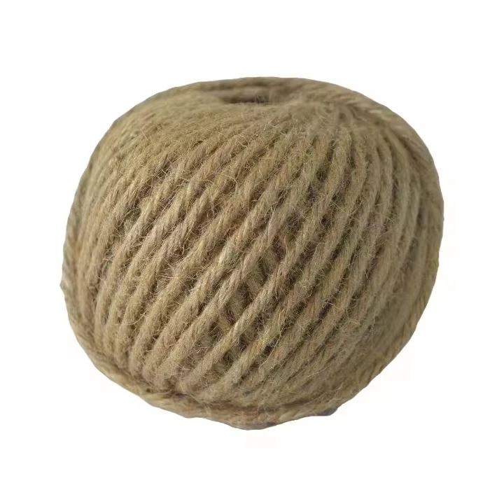 Low price reusable and washable standard quality eco friendly 100% braided jute yarn 28LBS/3PLY