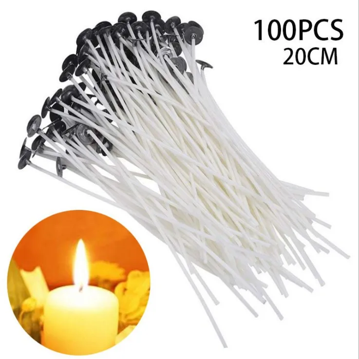 20cm 100 sticks candle wick ghee wick tightly braided wax wick